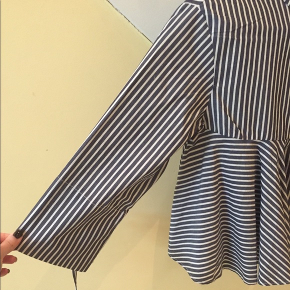 **SOLD**Zara Striped Embroidered Top - Picture 9 of 10